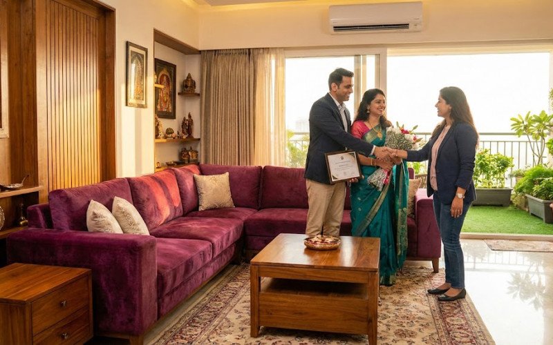 Client Stories: Modern Living Room Interior Design in India